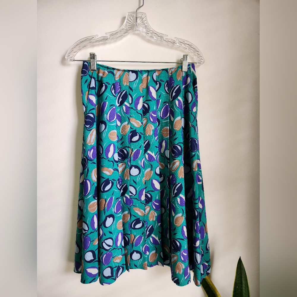 Floral Pleated Skirt